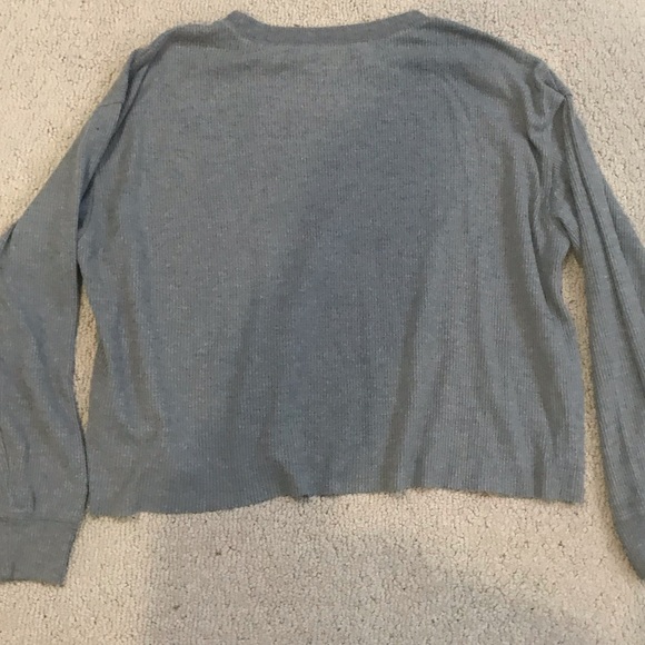 grey loose long sleeve tee - Picture 2 of 4